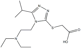 2-({4-[2-(diethylamino)ethyl]-5-(propan-2-yl)-4H-1,2,4-triazol-3-yl}sulfanyl)acetic acid,,结构式