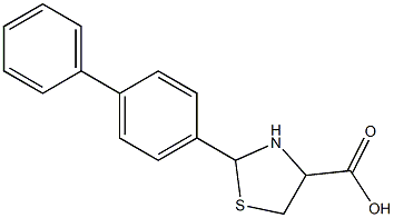 2-(1,1'-biphenyl-4-yl)-1,3-thiazolidine-4-carboxylic acid,,结构式