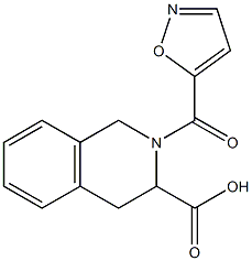 2-(1,2-oxazol-5-ylcarbonyl)-1,2,3,4-tetrahydroisoquinoline-3-carboxylic acid Struktur