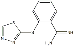 2-(1,3,4-thiadiazol-2-ylsulfanyl)benzene-1-carboximidamide Structure