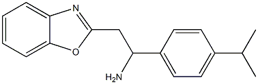 2-(1,3-benzoxazol-2-yl)-1-[4-(propan-2-yl)phenyl]ethan-1-amine,,结构式