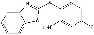 2-(1,3-benzoxazol-2-ylsulfanyl)-5-fluoroaniline 化学構造式