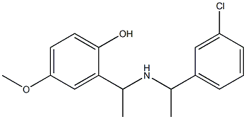 2-(1-{[1-(3-chlorophenyl)ethyl]amino}ethyl)-4-methoxyphenol 结构式