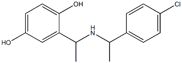 2-(1-{[1-(4-chlorophenyl)ethyl]amino}ethyl)benzene-1,4-diol 化学構造式