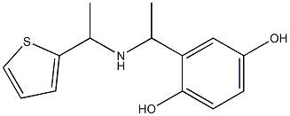 2-(1-{[1-(thiophen-2-yl)ethyl]amino}ethyl)benzene-1,4-diol Struktur