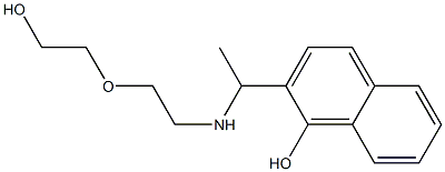 2-(1-{[2-(2-hydroxyethoxy)ethyl]amino}ethyl)naphthalen-1-ol Struktur