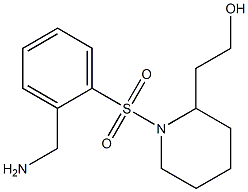 2-(1-{[2-(aminomethyl)phenyl]sulfonyl}piperidin-2-yl)ethanol Structure