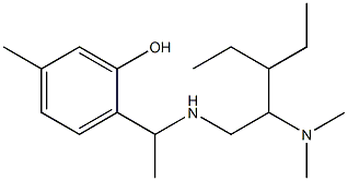 2-(1-{[2-(dimethylamino)-3-ethylpentyl]amino}ethyl)-5-methylphenol,,结构式