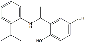 2-(1-{[2-(propan-2-yl)phenyl]amino}ethyl)benzene-1,4-diol Struktur