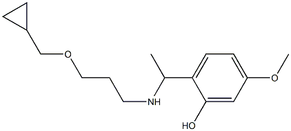 2-(1-{[3-(cyclopropylmethoxy)propyl]amino}ethyl)-5-methoxyphenol,,结构式