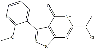2-(1-chloroethyl)-5-(2-methoxyphenyl)-3H,4H-thieno[2,3-d]pyrimidin-4-one 化学構造式