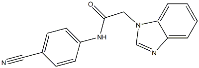 2-(1H-1,3-benzodiazol-1-yl)-N-(4-cyanophenyl)acetamide 化学構造式