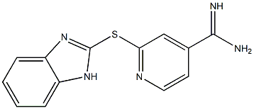 2-(1H-1,3-benzodiazol-2-ylsulfanyl)pyridine-4-carboximidamide Struktur