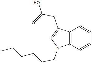 2-(1-hexyl-1H-indol-3-yl)acetic acid,,结构式