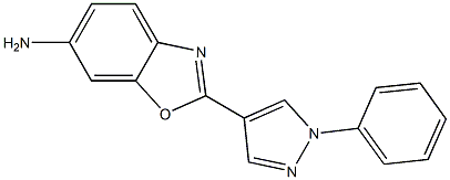 2-(1-phenyl-1H-pyrazol-4-yl)-1,3-benzoxazol-6-amine Struktur