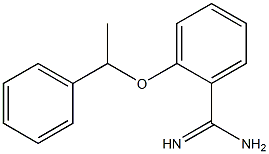 2-(1-phenylethoxy)benzene-1-carboximidamide 化学構造式