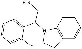 2-(2,3-dihydro-1H-indol-1-yl)-2-(2-fluorophenyl)ethan-1-amine Struktur