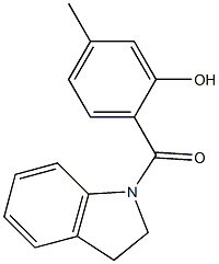 2-(2,3-dihydro-1H-indol-1-ylcarbonyl)-5-methylphenol Structure