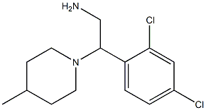 2-(2,4-dichlorophenyl)-2-(4-methylpiperidin-1-yl)ethan-1-amine Structure