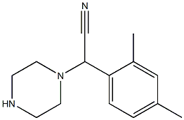 2-(2,4-dimethylphenyl)-2-(piperazin-1-yl)acetonitrile Structure