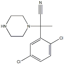 2-(2,5-dichlorophenyl)-2-(piperazin-1-yl)propanenitrile Struktur