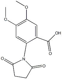 2-(2,5-dioxopyrrolidin-1-yl)-4,5-dimethoxybenzoic acid,,结构式