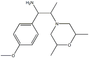 2-(2,6-dimethylmorpholin-4-yl)-1-(4-methoxyphenyl)propan-1-amine Structure
