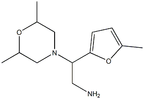 2-(2,6-dimethylmorpholin-4-yl)-2-(5-methyl-2-furyl)ethanamine 化学構造式
