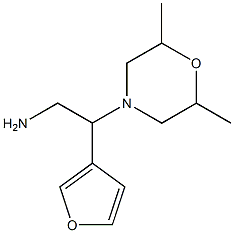 2-(2,6-dimethylmorpholin-4-yl)-2-tetrahydrofuran-3-ylethanamine,,结构式