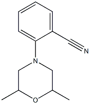 2-(2,6-dimethylmorpholin-4-yl)benzonitrile Struktur