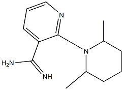 2-(2,6-dimethylpiperidin-1-yl)pyridine-3-carboximidamide 结构式