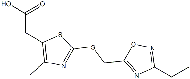 2-(2-{[(3-ethyl-1,2,4-oxadiazol-5-yl)methyl]sulfanyl}-4-methyl-1,3-thiazol-5-yl)acetic acid