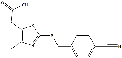 2-(2-{[(4-cyanophenyl)methyl]sulfanyl}-4-methyl-1,3-thiazol-5-yl)acetic acid