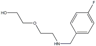 2-(2-{[(4-fluorophenyl)methyl]amino}ethoxy)ethan-1-ol 化学構造式