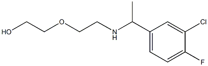 2-(2-{[1-(3-chloro-4-fluorophenyl)ethyl]amino}ethoxy)ethan-1-ol,,结构式