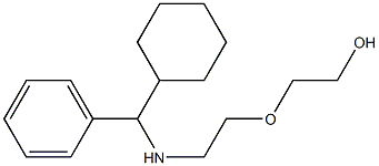 2-(2-{[cyclohexyl(phenyl)methyl]amino}ethoxy)ethan-1-ol,,结构式