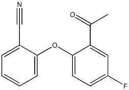 2-(2-acetyl-4-fluorophenoxy)benzonitrile Struktur