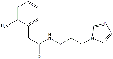 2-(2-aminophenyl)-N-[3-(1H-imidazol-1-yl)propyl]acetamide 结构式