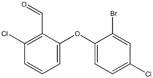 2-(2-bromo-4-chlorophenoxy)-6-chlorobenzaldehyde,,结构式