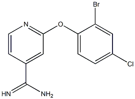 2-(2-bromo-4-chlorophenoxy)pyridine-4-carboximidamide Structure