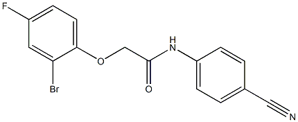 2-(2-bromo-4-fluorophenoxy)-N-(4-cyanophenyl)acetamide Structure