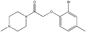 2-(2-bromo-4-methylphenoxy)-1-(4-methylpiperazin-1-yl)ethan-1-one Structure