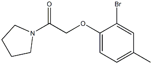 2-(2-bromo-4-methylphenoxy)-1-(pyrrolidin-1-yl)ethan-1-one Structure