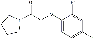 2-(2-bromo-4-methylphenoxy)-1-(pyrrolidin-1-yl)ethan-1-one 结构式