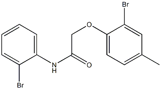 2-(2-bromo-4-methylphenoxy)-N-(2-bromophenyl)acetamide 化学構造式