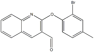 2-(2-bromo-4-methylphenoxy)quinoline-3-carbaldehyde Struktur