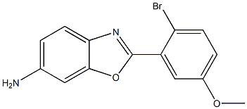 2-(2-bromo-5-methoxyphenyl)-1,3-benzoxazol-6-amine 结构式