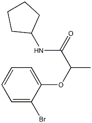 2-(2-bromophenoxy)-N-cyclopentylpropanamide 化学構造式