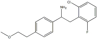 2-(2-chloro-6-fluorophenyl)-1-[4-(2-methoxyethyl)phenyl]ethan-1-amine 结构式