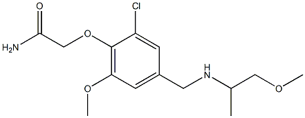 2-(2-chloro-6-methoxy-4-{[(1-methoxypropan-2-yl)amino]methyl}phenoxy)acetamide Structure